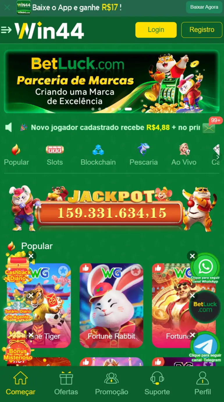 win44 Explore cassino online com dealers reais Comece a Jogar